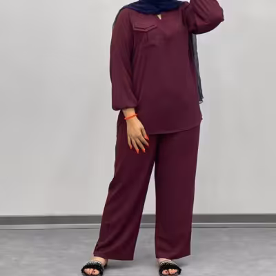 ست تونیک شلوار زنانه جنس ابر و بادی (1)