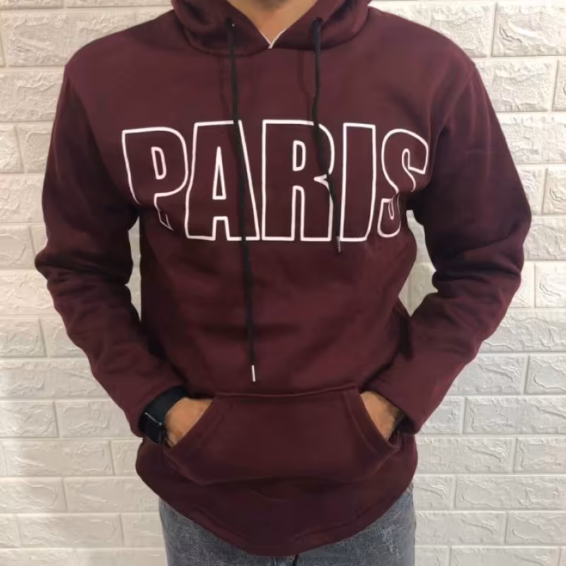 هودی paris رنگ زرشکی