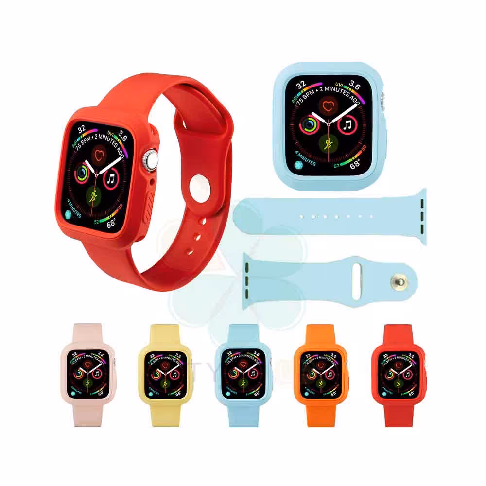 ست بند و کاور ساعت اپل واچ Apple Watch 40mm مدل سیلیکونی