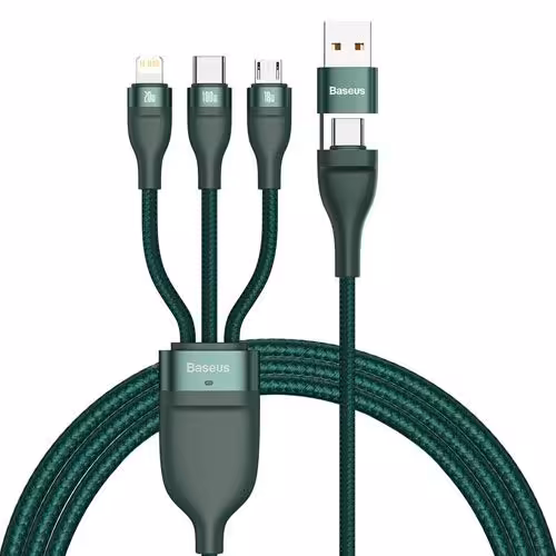 خرید و قیمت کابل شارژ 6 کاره 1.2 متری 100 واتی بیسوس مدل Baseus Flash Series - کی ام کالا