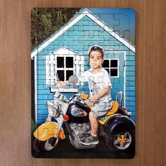 چاپ پازل چوبی با عکس دلخواه شما سایز  آسه.