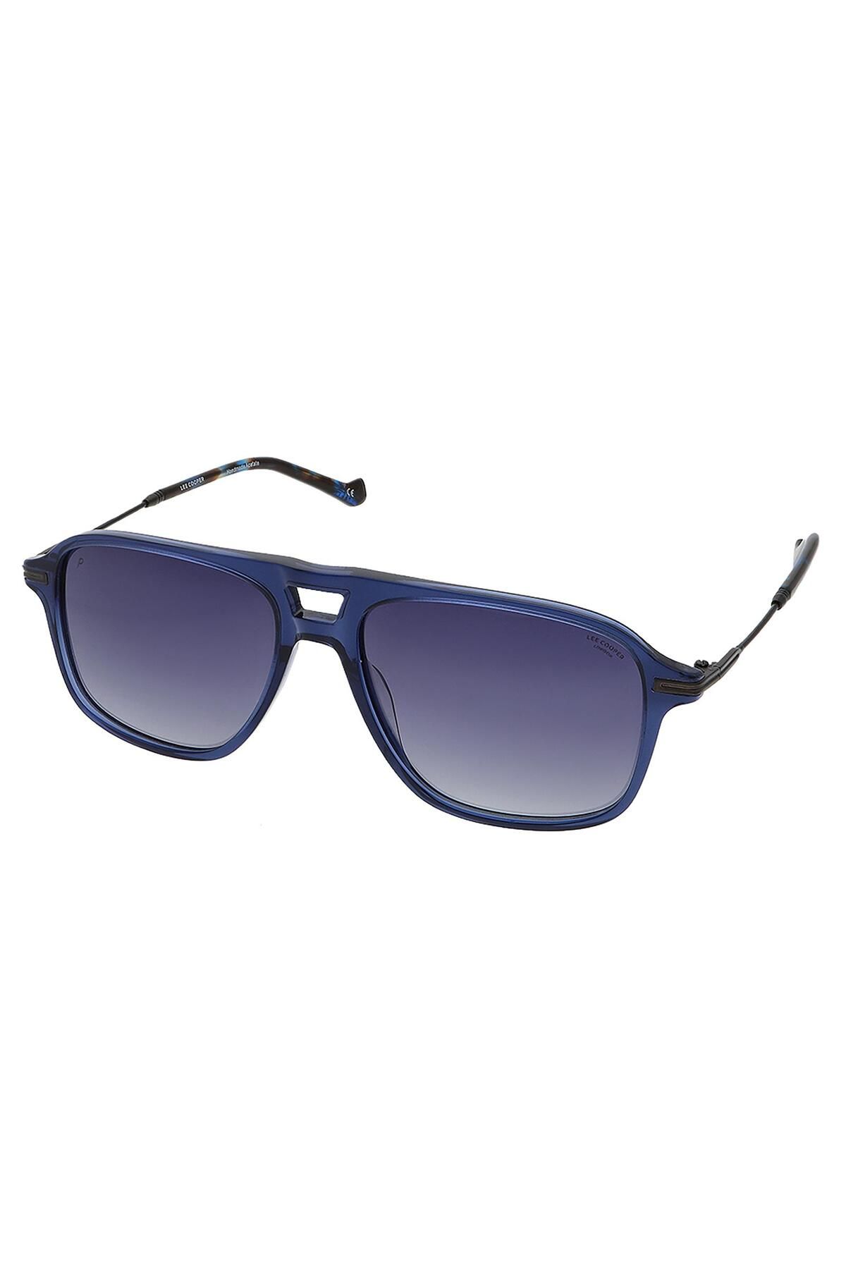 عینک آفتابی آبی مردانه و زنانه LC1545C2 56 قطبی یونیسکس Lee Cooper