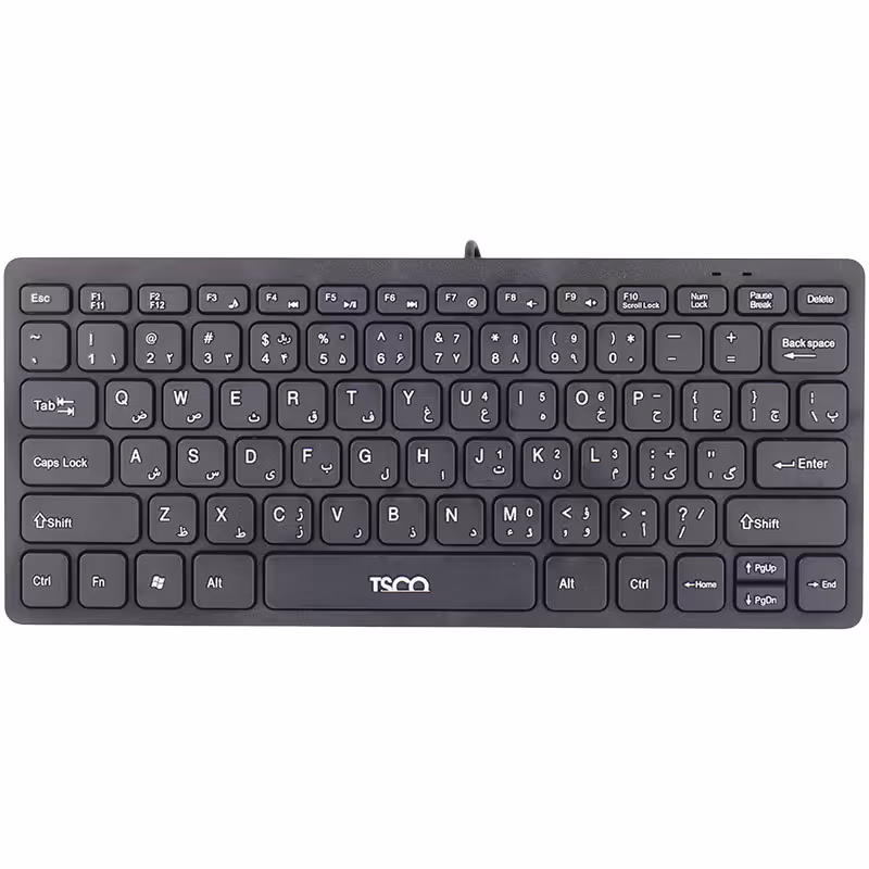 کیبورد USB تسکو سایز مینی مدل TK 8037TSCO TK 8037 USB Wired Keyboard