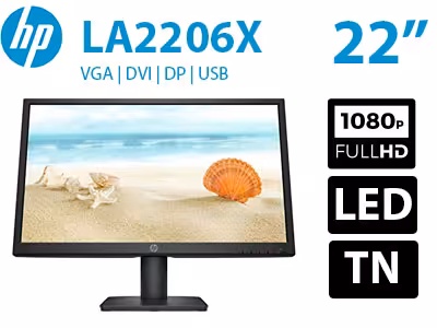 مانیتور HP LA2206X اچ پی سایز 22 اینچ استوک کیفیت FHD پنل LED TN