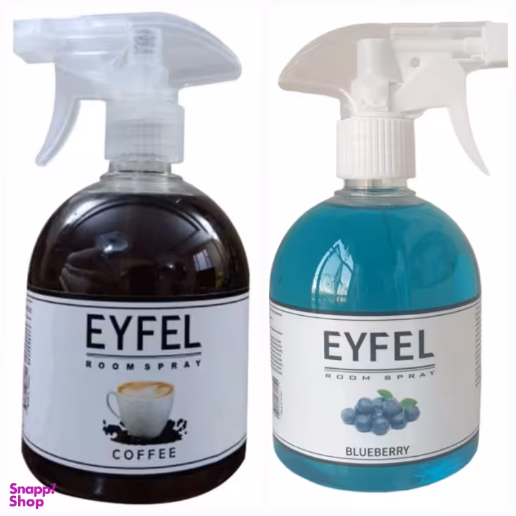 اسپری خوشبو کننده هوا ایفل مدل بلوبری و قهوه حجم 500 میلی لیتر مجموعه 2 عددی