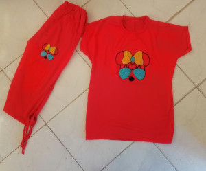ست تیشرت و شلوارک قواره دار زنانه