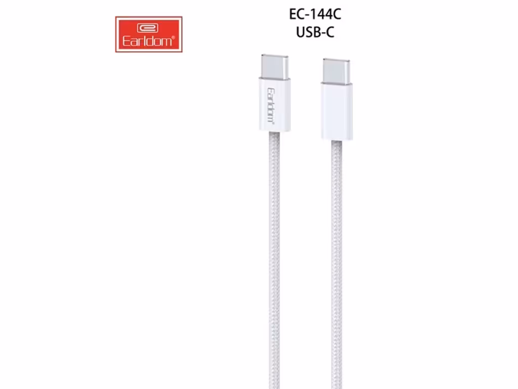 کابل شارژ سریع تایپ سی به تایپ سی 60 وات یک متری ارلدام EC-144c