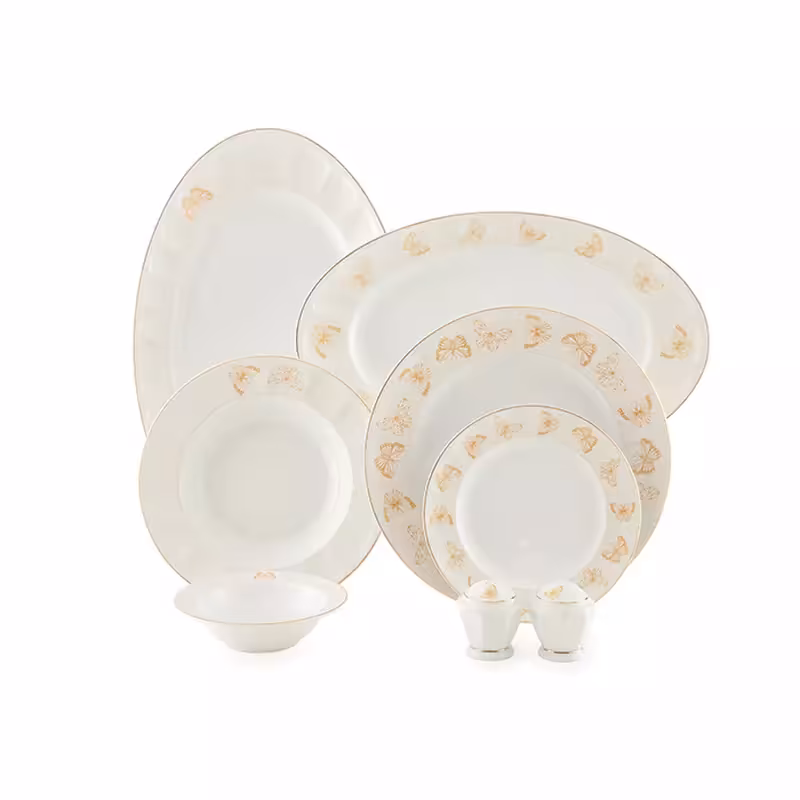 سرویس چینی زرین 6 نفره غذاخوری هوراند طلایی (29 پارچه)