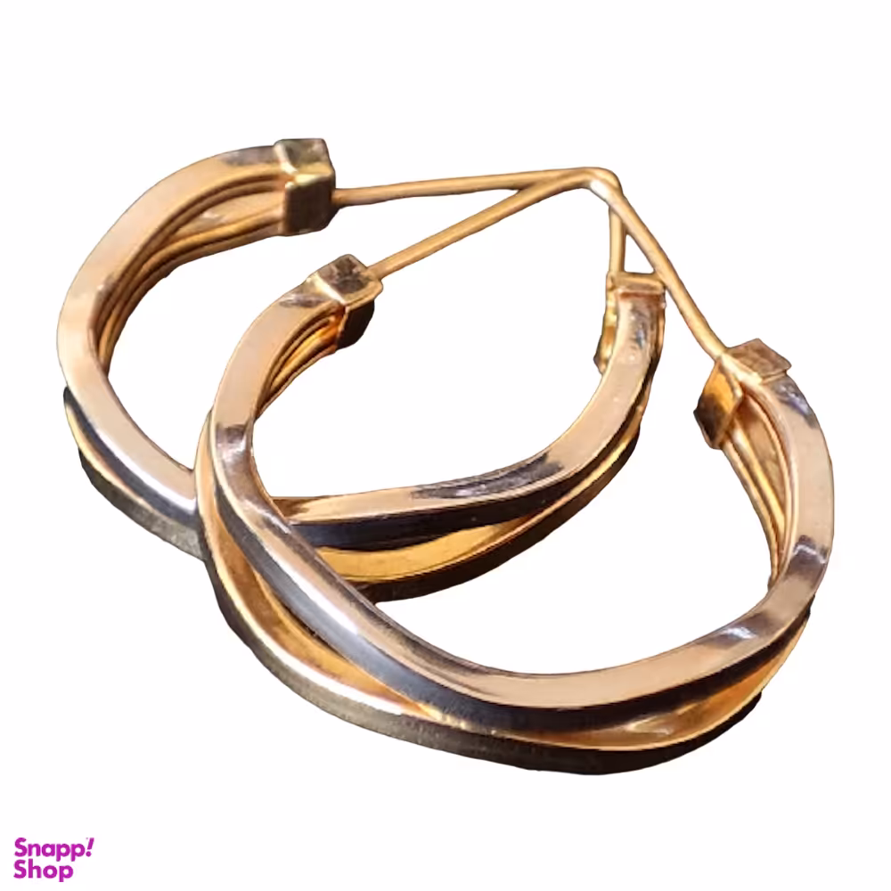 گوشواره طلا 18 عیار زنانه طرح حلقه مدل R00138