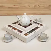جعبه دمنوش وارمردار چوبی سفید پس کرایه