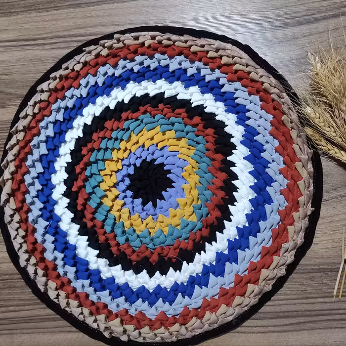 رومیزی چهل تیکه دایره کوچک 