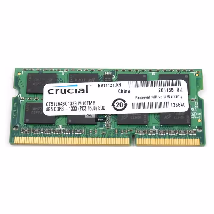 رم لپ تاپ کروشیالRAM CRUCIAL DDR3 4GB 1333MHz