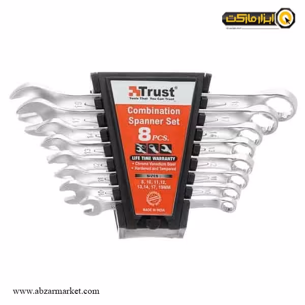 ست آچار یک سر رینگ یک سر تخت تراست 8 عددی مدل C-8PCS-SET-P