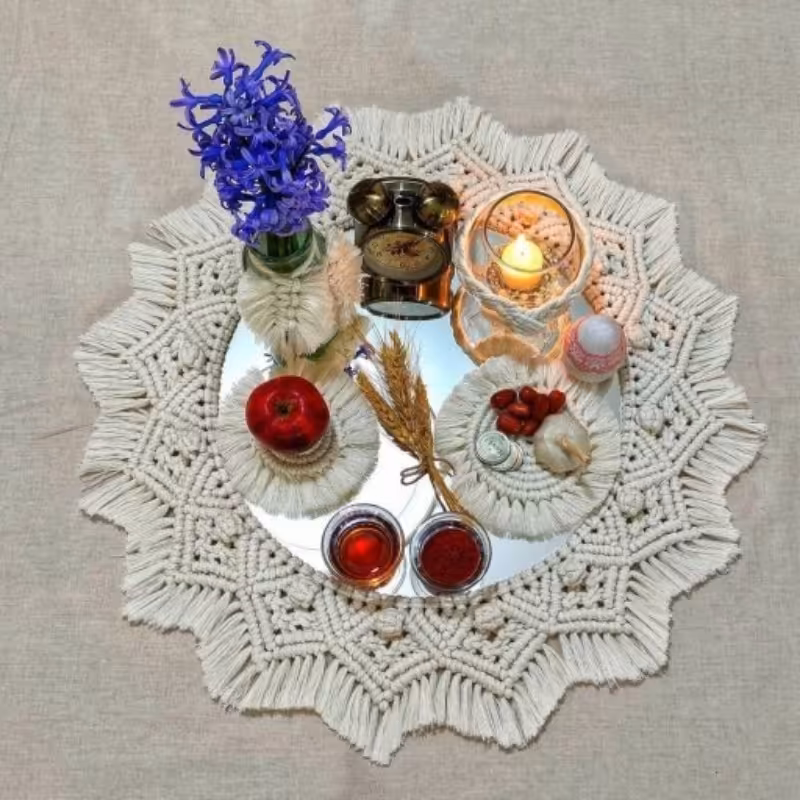 هفت سین مکرومه بافی 