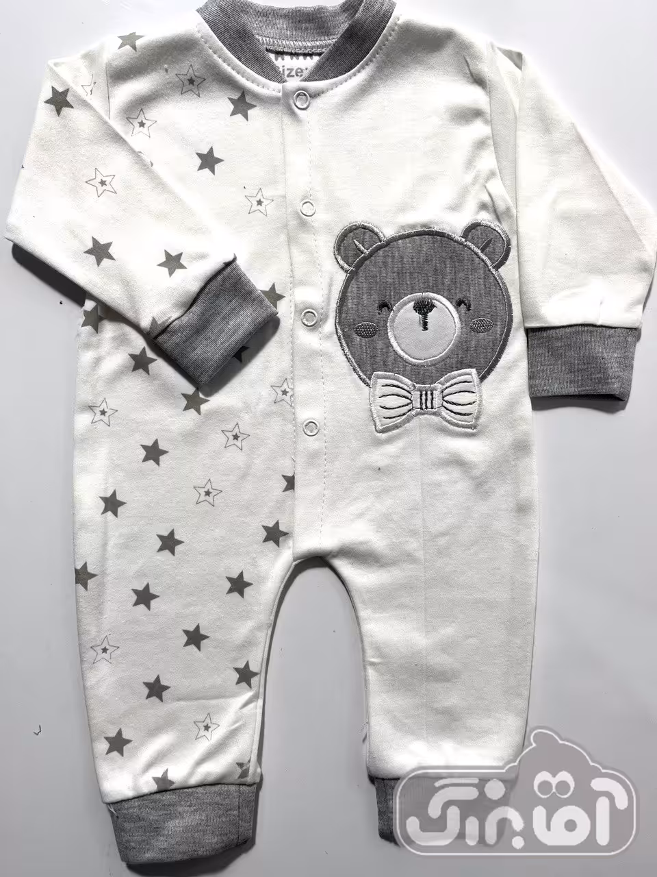 سرهمی کاراکو مدل خرس و پاپیون طوسی