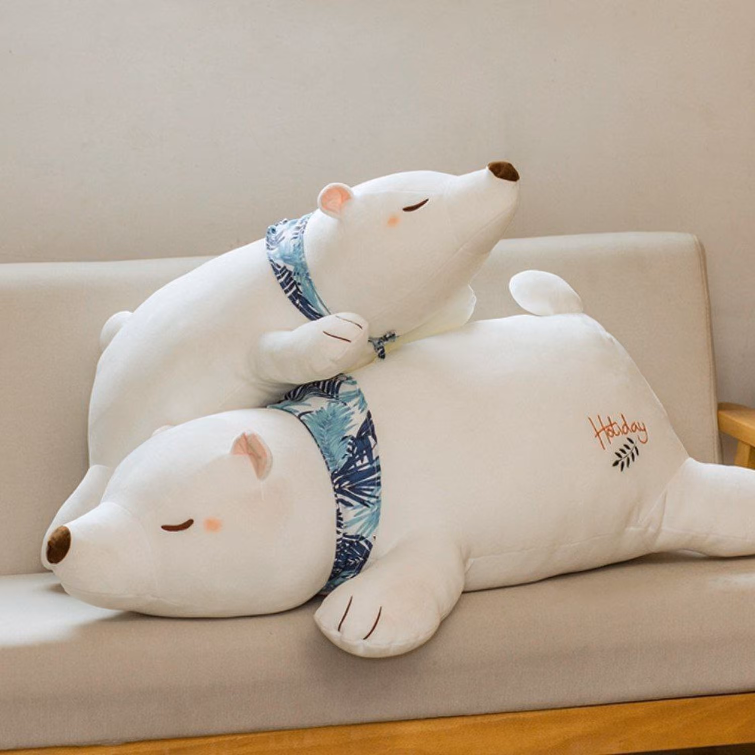 عروسک خرس قطبی بالشتی 40سانتی