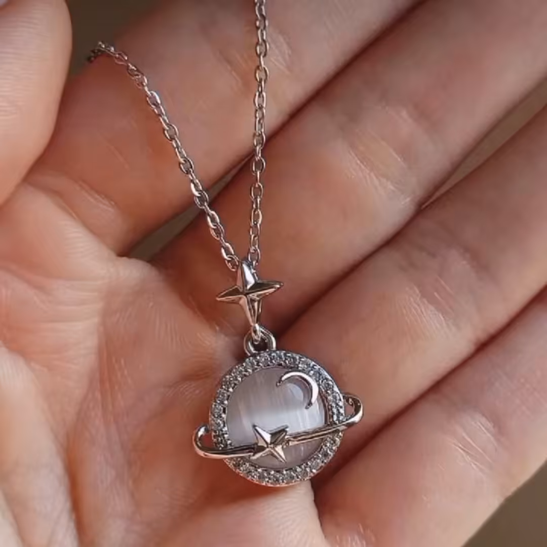 گردنبند زحل،بسیار شیک و استیل صددرصد تضمینی