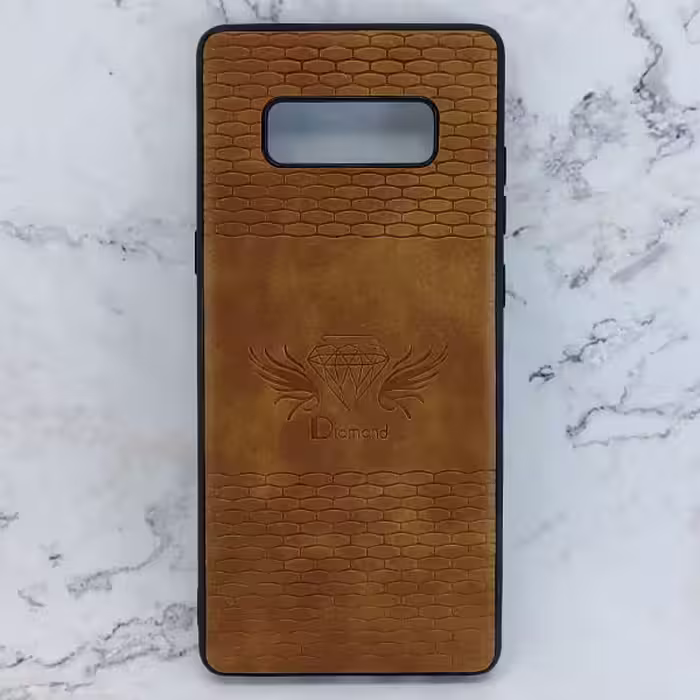 کاور چرمی طرح دیاموند رنگ قهوه ای مناسب برای گوشی موبایل سامسونگ Galaxy Note8