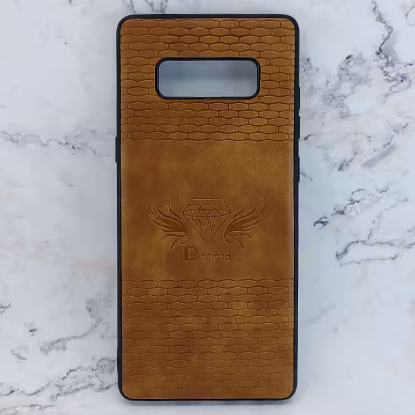 کاور چرمی طرح دیاموند رنگ قهوه ای مناسب برای گوشی موبایل سامسونگ Galaxy Note8