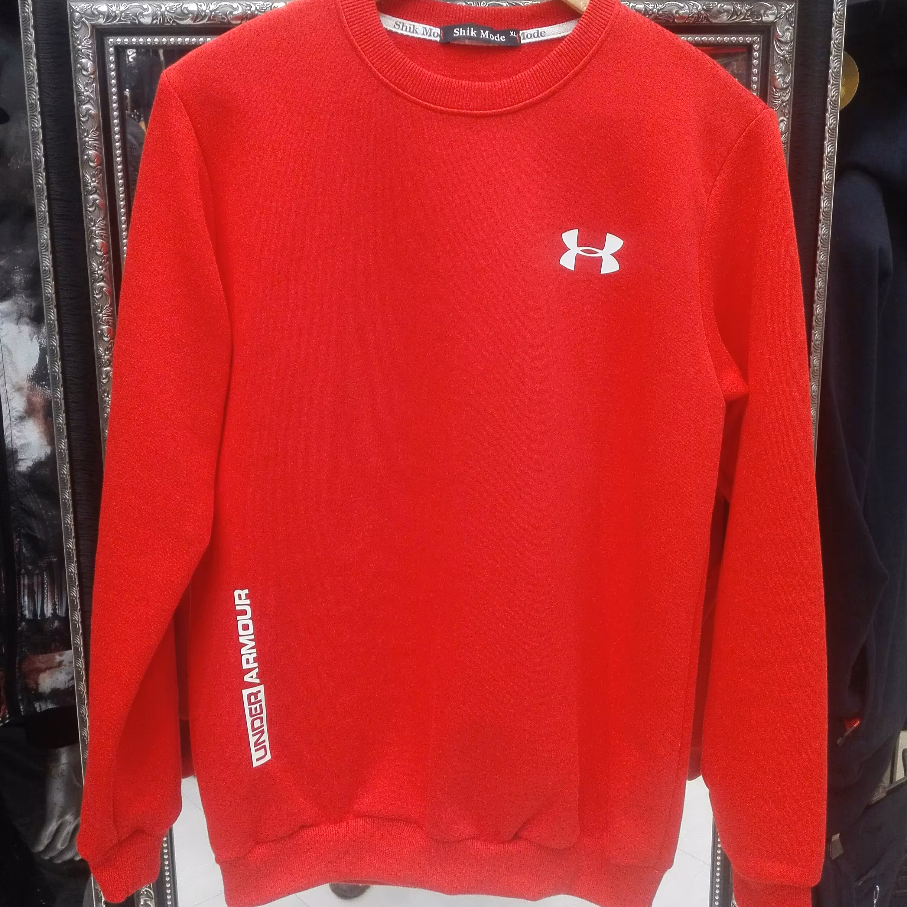 بلوز تو کرک یقه گرد رنگ قرمز سایز مدیوم