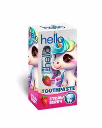 خمیر دندان تیوبی کودک هلو فرش Hello Fresh طرح یونیکورن با طعم توت فرنگی 70 گرم