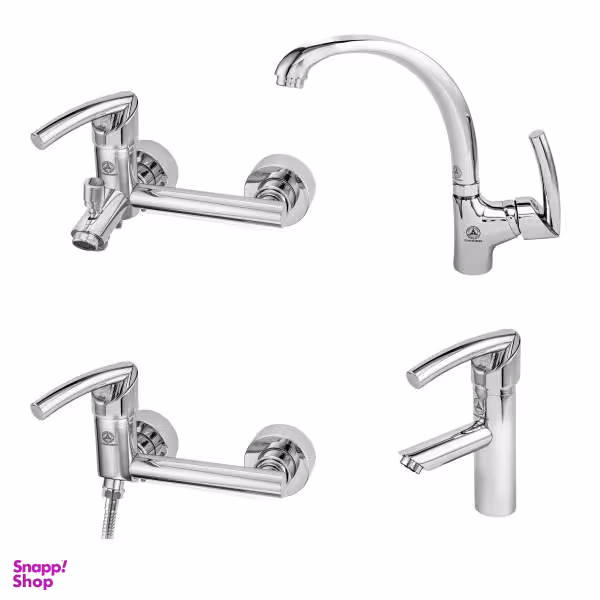 ست شیرآلات بهداشتی قهرمان مدل تنسو رویال