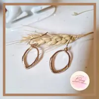 گوشواره آویز روکش طلا برند اکسسوری کد E126