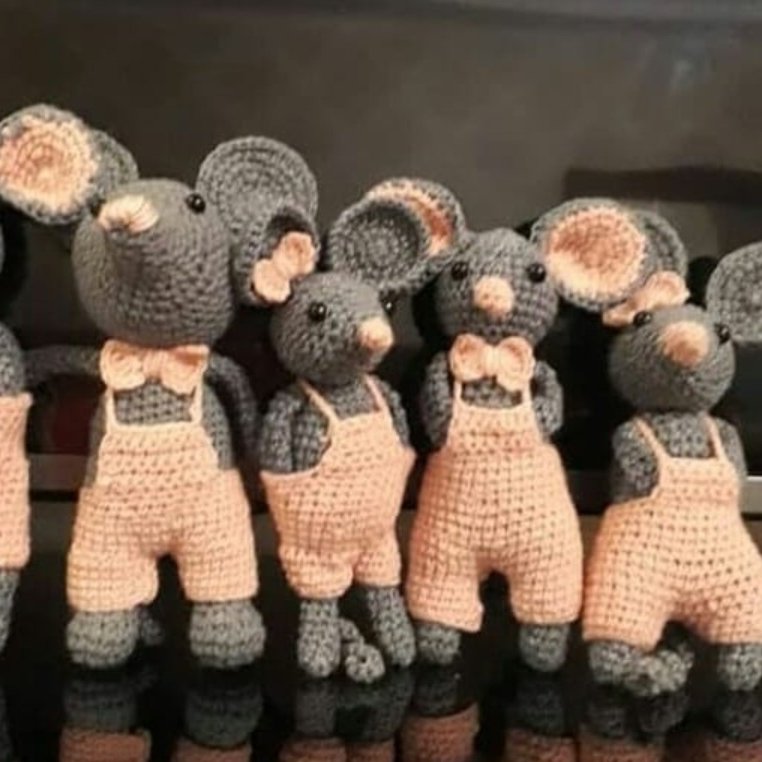 عروسک موشهای شیطون بافتنی