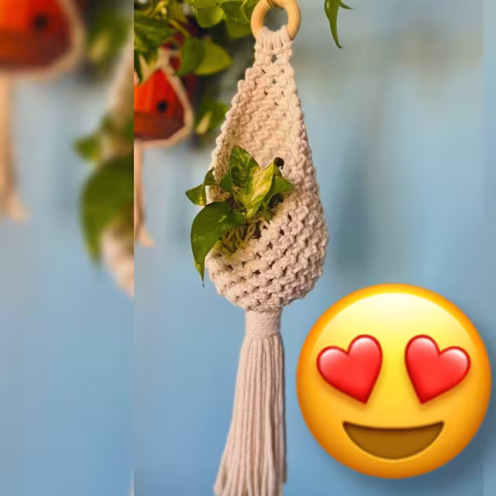 آویز مکرومه برای گلدان