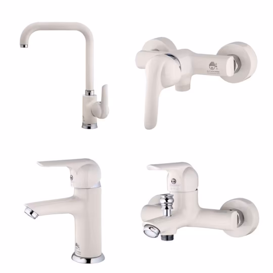 شیرآلات درخشان مدل کاج وایت 5سال گارانتی ارسال رایگان