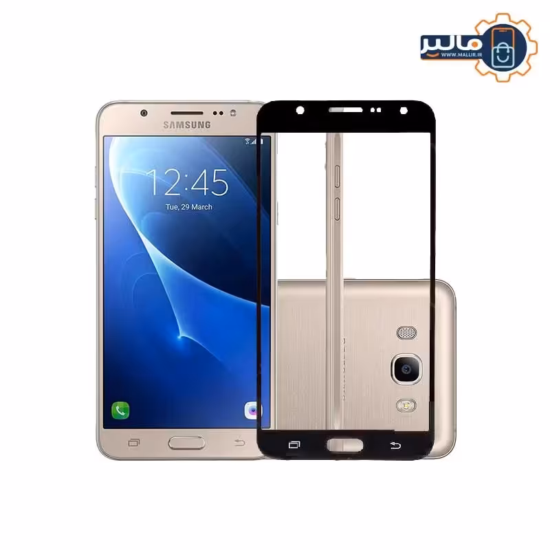 گلس شیشه ای سامسونگ samsung J7 2016 محافظ صفحه نمایش خشگیر ضد لکه گوشی جی هفت جی سون با شماره فنی SM-J710