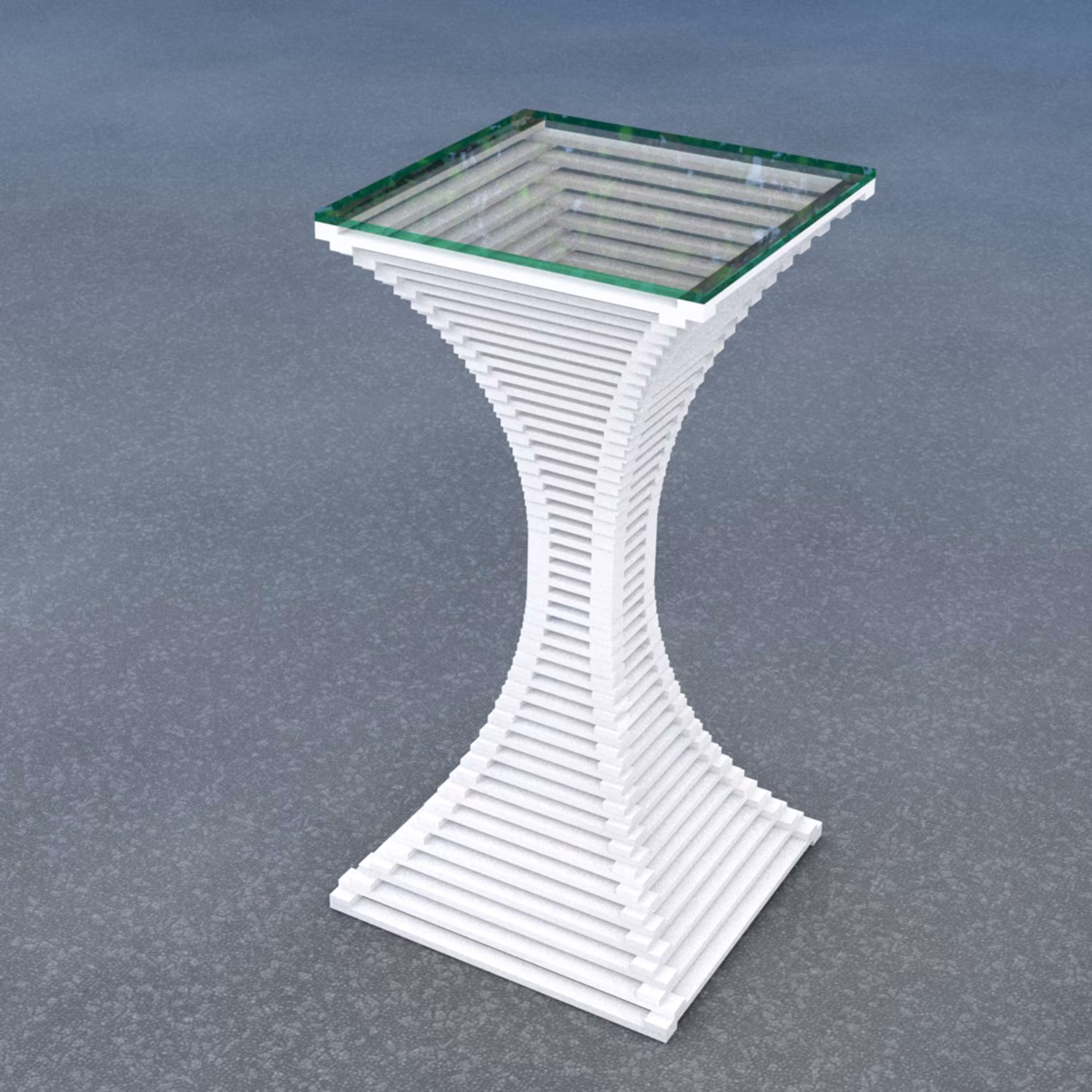 استند گلدان چوبی رنگ سفید سایز متوسط مدل paya SM1