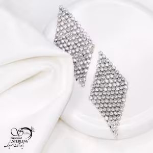 گوشواره آویز طرح جواهر لوزی کد 5793