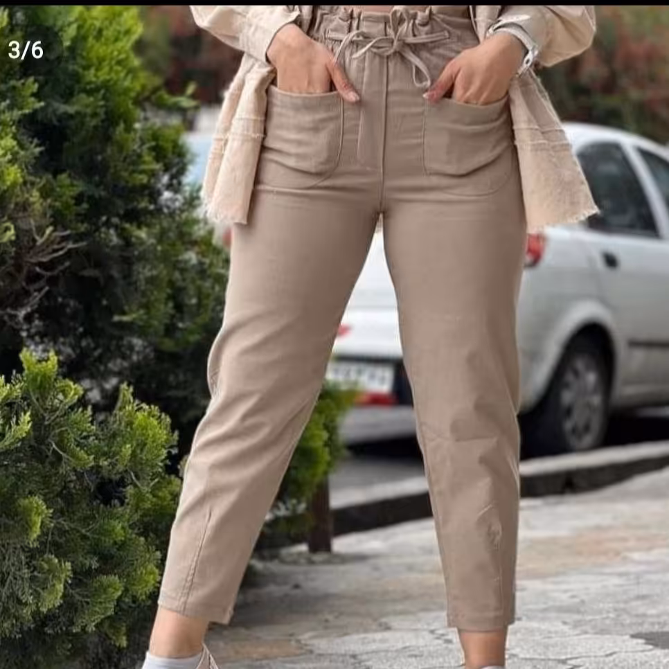 شلوار  زنانه جنس کتان کش کیفیت عالی قیمت مناسب دو رنگ زیبا مشکی و شکلاتی بسیار نرم و لطیف از سایز 38تا 48