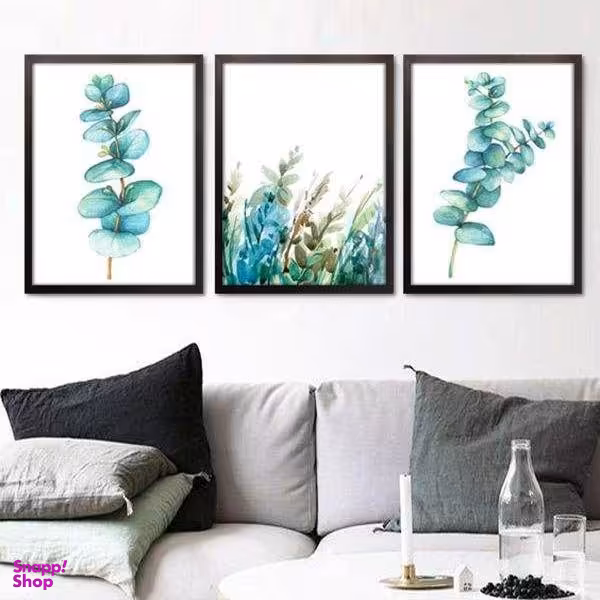 تابلو بکلیت طرح برگ های آرامش مدل دکوراتیو B-266 مجموعه 3 عددی