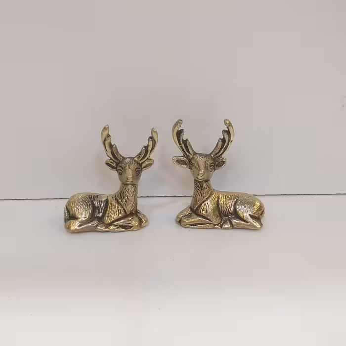 دکوری گوزن برنجی 2عددی کد100-103