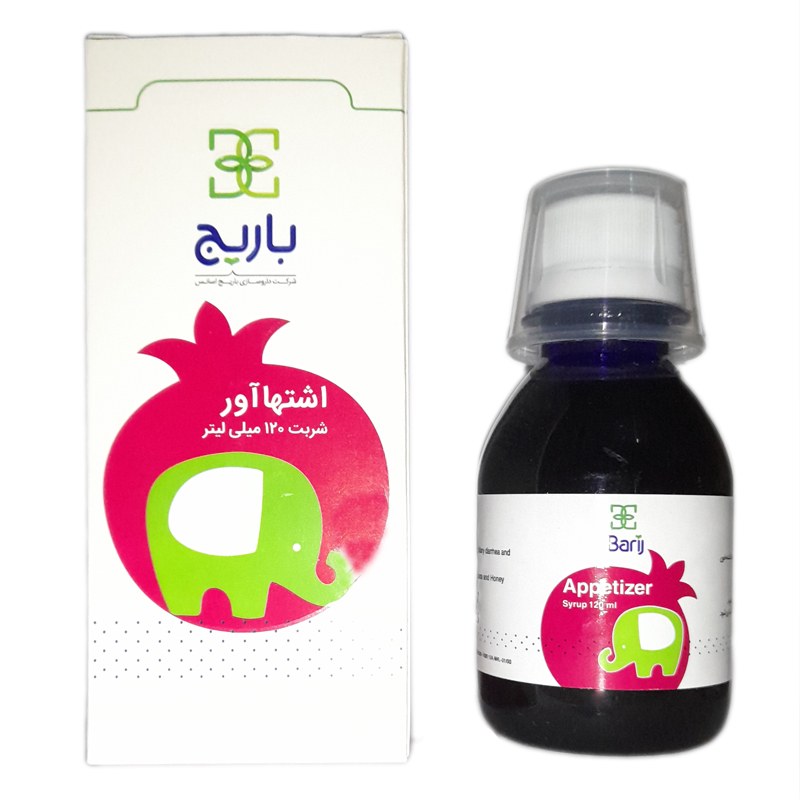 شربت گیاهی اشتها آور باریج اسانس رفع بی اشتهایی و تصفیه کننده خون 120 میلی