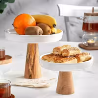 استند جفتی سرامیکی چوب راش 