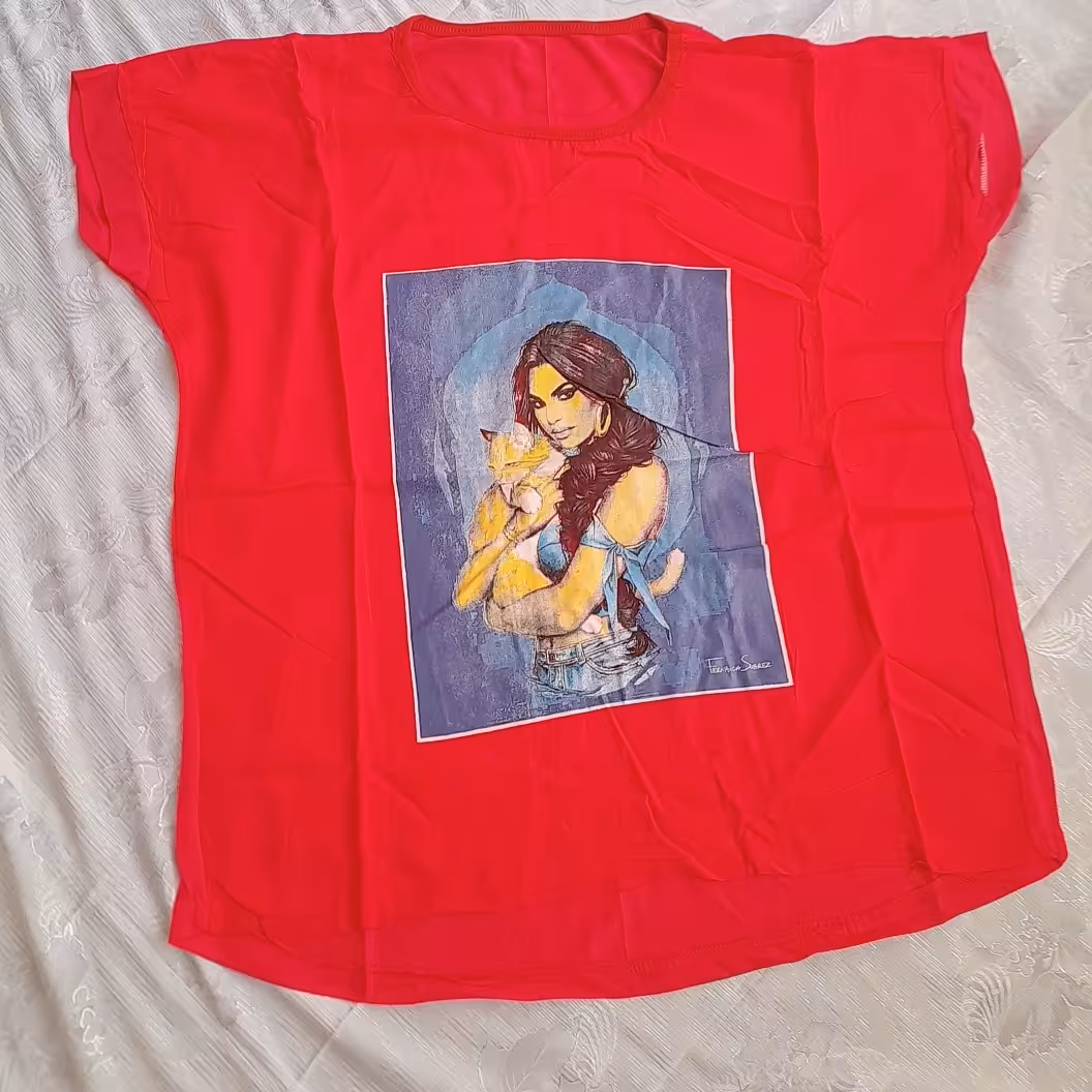 تی شرت طرح دختر کد 002