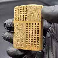 فندک بنزینی برند زورو شیک و مجلسی طلایی رنگ