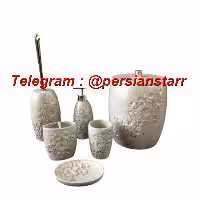 سرویس بهداشتی 6 پارچه رزین مدل گلبرگ 