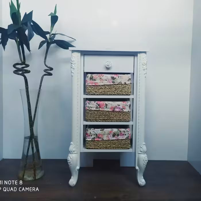 سبد سیب زمینی پیاز پایه منبت با باکس حصیری. کد700