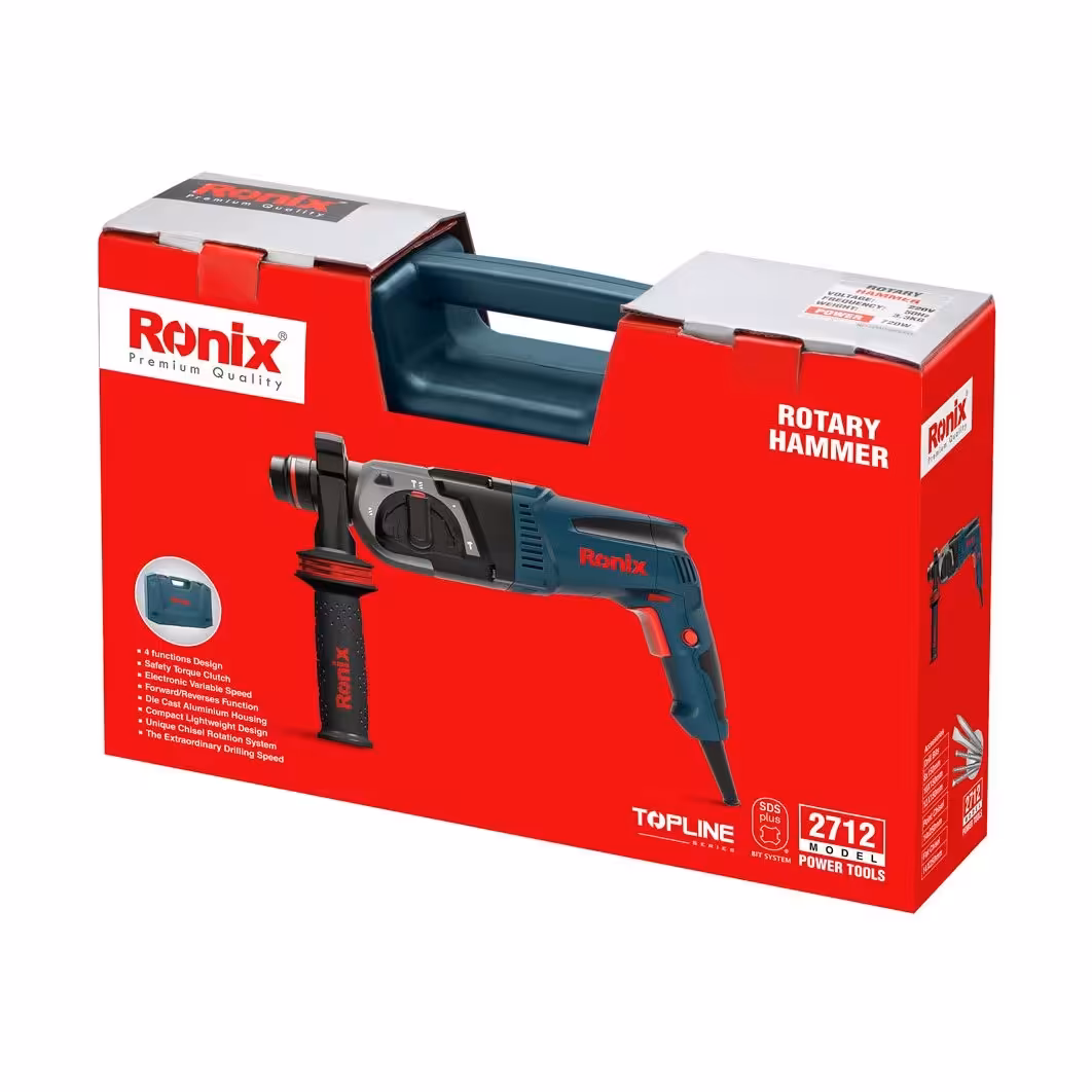 دریل بتن کن 3 کاره 2712 رونیکس 720 وات 3 ژول 