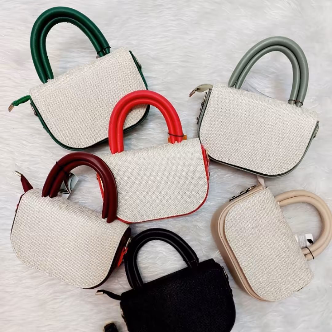 کیف کنفی  رسمی زنانه و دخترانه مناسب استایل رسمی مدل دو بند کنف