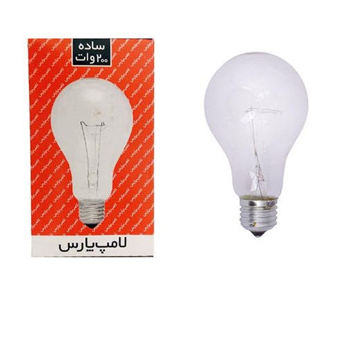 لامپ رشته ای 200 وات پارس شهاب پایه E27(حباب ساده)کیادکالا