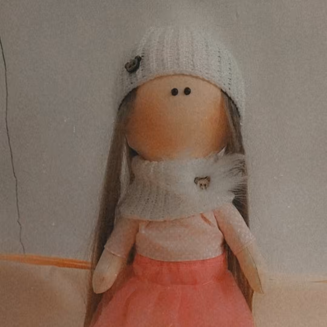 عروسک روسی دست ساز 35سانتی تم صورتی 