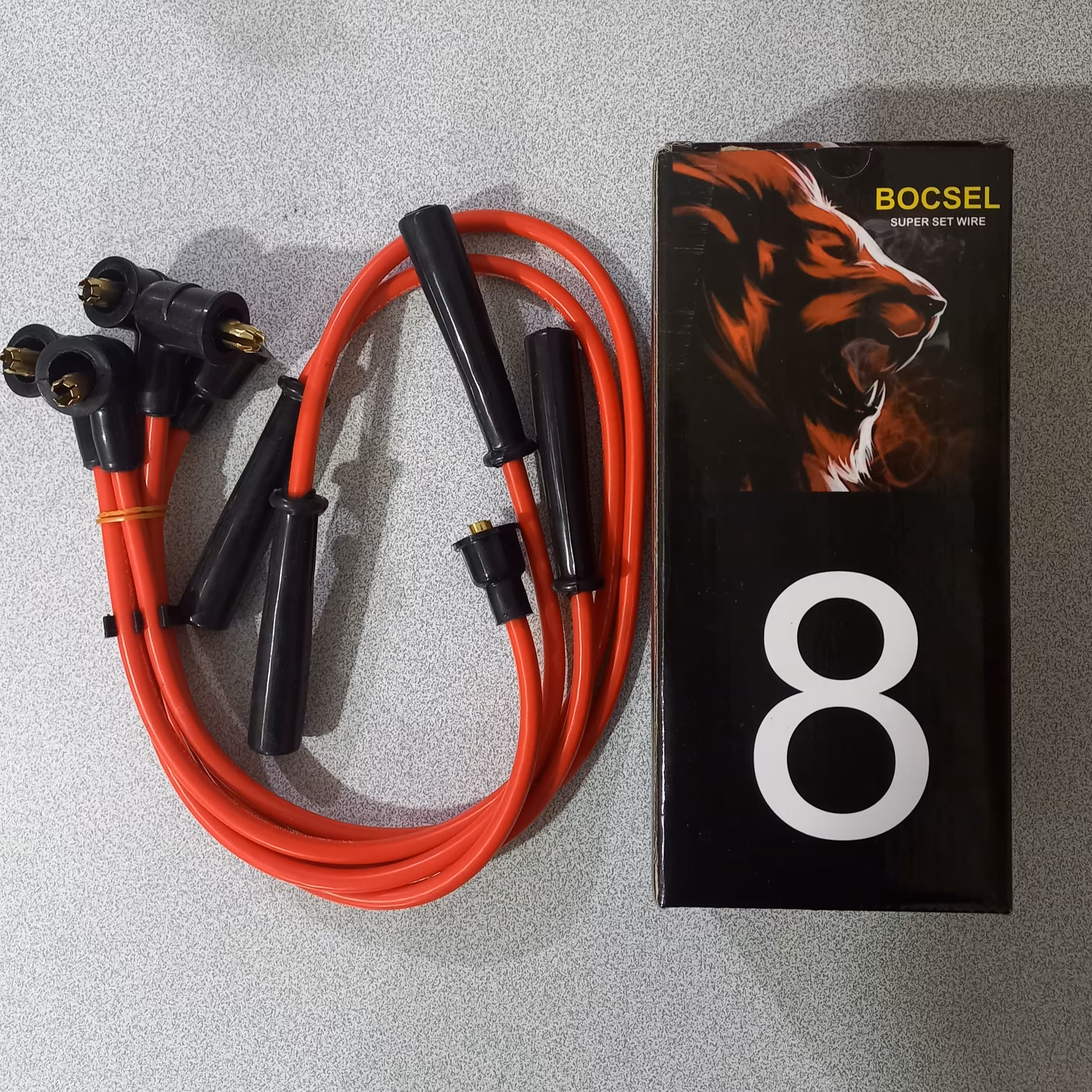 وایر شمع تقویتی پراید کاربراتور،کابل سیلیکونی گرید A پلاس با مغزی مس ،سرسیمهای برنجی و مقاومت صفر