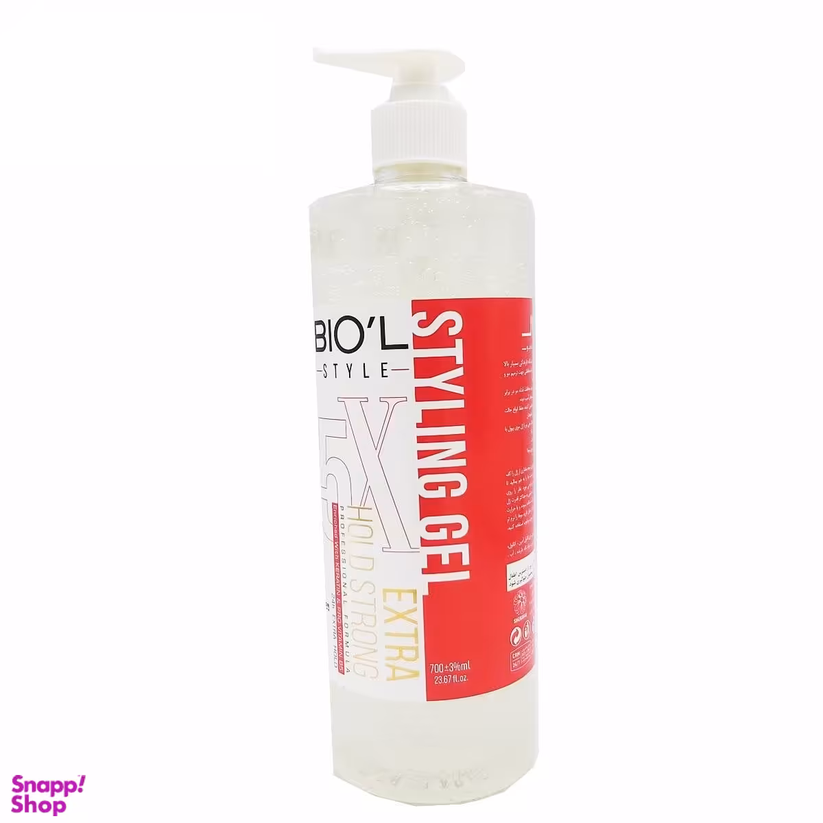 ژل حالت دهنده مو بیول (Biol) مدل Exstra Hpld Strong حجم 700 میلی‌ لیتر