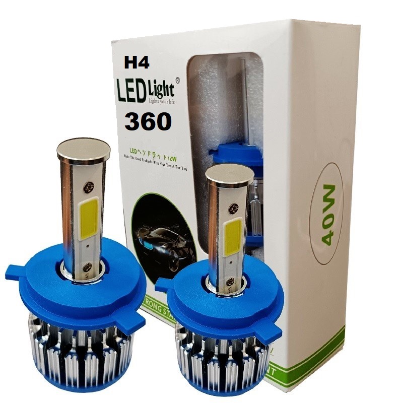 هدلایت دو طرفه 360 درجه کنباس دار پایه H4 (سه فیش دو کنتاکت)