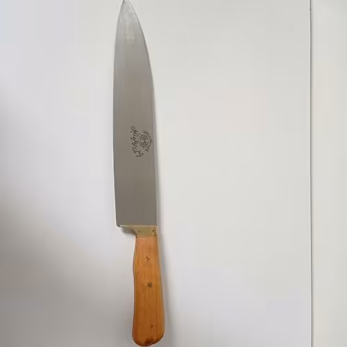 چاقو استیل جوجه زن بزرگ دسته چوبی زنجان با کیفیت عالی